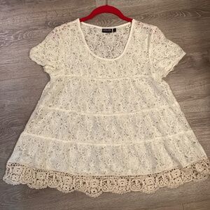 Alloy Apparel White lace blouse